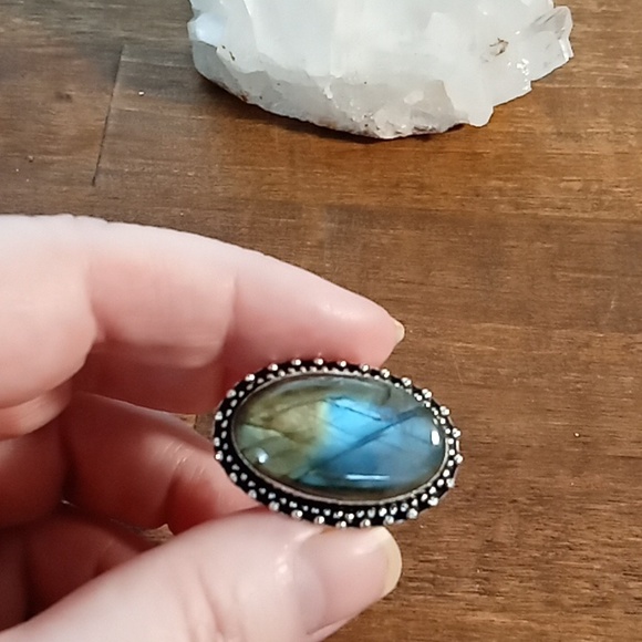 Labradorite Ring Size 9 - Picture 2 of 5